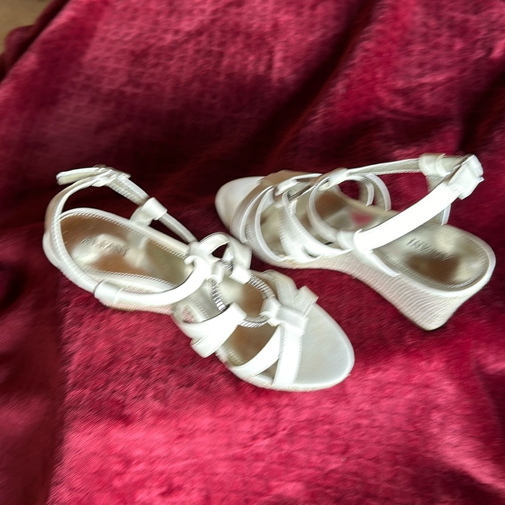 White Wedge Alfani Heels